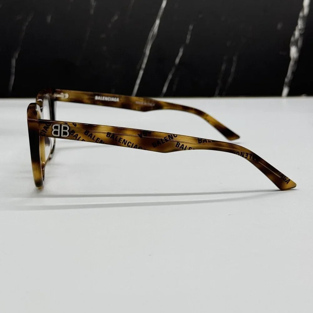 NEW BALENCIAGA BB0131O 008 CAT EYE HAVANA WOMEN EYEGLASSES BALENCIAGA